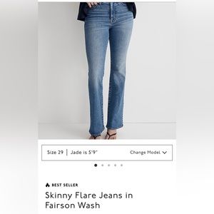 NWT - Madewell skinny flare jeans (petite)
